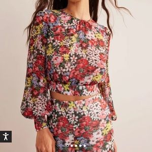 Boden Blouson‎ Sleeve Occasion Top Size 2 NWT